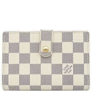 Louis Vuitton Porte Monnaie Wallet Bi fold Azur White Clasp Closure